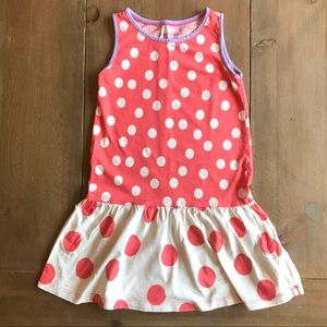 Mini Boden red white pokadot dress 5-6Y